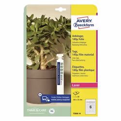 Avery T3008-10, Bianco, Universale, Rettangolo, 10 fogli, Poliestere, Laser