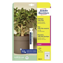 Avery T3008-10 etichetta non adesiva 60 pz Bianco Rettangolo
