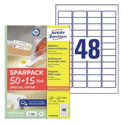 Avery L4736REV-65 etichetta per stampante Bianco Etichetta per stampante autoadesiva