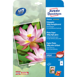 Avery Premium Inkjet, A4, 300g Bianco Molto lucida