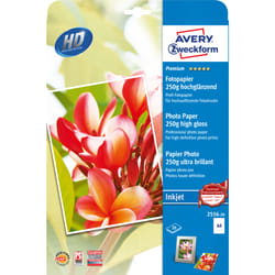 Avery Premium Inkjet Fotopapier carta inkjet A4 (210x297 mm) Molto lucida 20 fogli Bianco