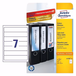 Avery L4760-10 etichetta autoadesiva Rettangolo con angoli arrotondati Permanente Bianco 70 pz