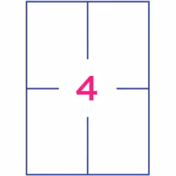 Office Star OS43483 étiquette auto-collante Rectangle Permanent Blanc 400 pièce(s)