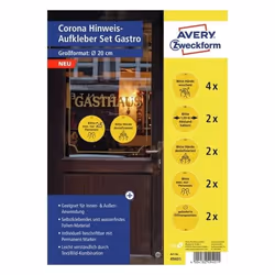 Avery 49401, Nero, Giallo, Cerchio, Permanente, Ø 200 mm, A4, Polipropilene (PP)