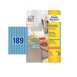 Avery L6048-20 etichetta autoadesiva Blu 3780 pz