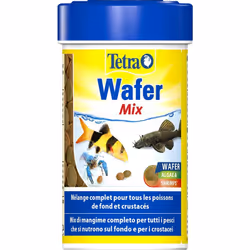 TETRA Wafer Mix 100ml Mangime equilibrato per pesci Con gamberetti per una crescita sana Contiene alga Spirulina per pesci re ...