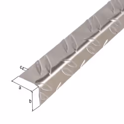 GAH-Alberts 468859 profilo in metallo e plastica Goffrato