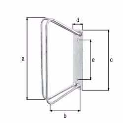 GAH-Alberts 692254 supporto per bicicletta Portabiciclette da esterno Montabile a parete Acciaio
