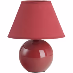 Tipo di lampada : Lampada da tavolo Materiale: Ceramica, tessile (100% poliestere) Colore: rosso Paralume: rosso Passare il c ...