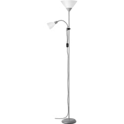 Brilliant Spari Lampada a piantana LED (monocolore) E27 60 W Argento, Bianco