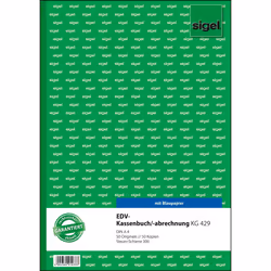 Sigel KG429, Monocromatico, Verde, Bianco, A4, 50 fogli, Copertina rigida, Universale
