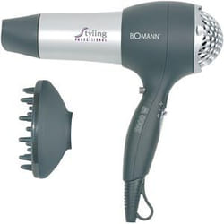 Bomann HTD 889 CB asciuga capelli 2000 W Nero, Argento