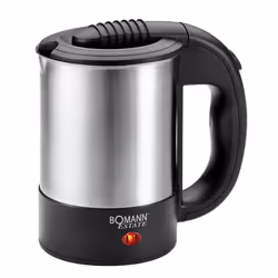 Bomann WKR 1162 CB, 0,5 L, 1000 W, Nero, Acciaio inox, Acciaio inox, Arresto di sicurezza contro il surriscaldamento