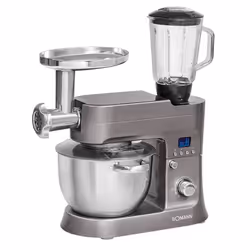 Bomann KM 1395 CB, 6,2 L, Acciaio inox, Impasto, Miscelatura, Acciaio inox, 1200 W, 220 - 240 V