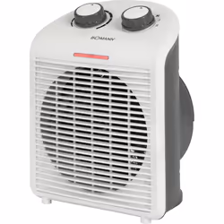Bomann HL 6040 CB, Riscaldatore ambiente elettrico con ventilatore, Interno, Scrivania, Tavolo, Bianco, Manopola, 2000 W