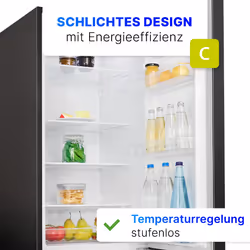Bomann KG 7353 Libera installazione 268 L C Nero, Acciaio inox - Vista aggiuntiva 2