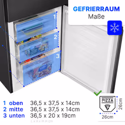 Bomann KG 7353 Libera installazione 268 L C Nero, Acciaio inox - Vista aggiuntiva 5