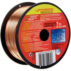 Rothenberger - Industrial Verkupferter Stahlschweißdraht, ø 0,8 mm 1kg Spule