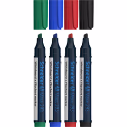Schneider Schreibgeräte Maxx 293, 4 pz, Nero, Blu, Verde, Rosso, Punta smussata, Nero, Bianco, 2 mm, 5 mm