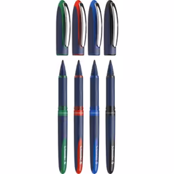 Schneider Schreibgeräte One Business, Penna retrattile a clip, Multicolore, Nero, Blu, Verde, Rosso, Plastica, 0,6 mm, Vivido