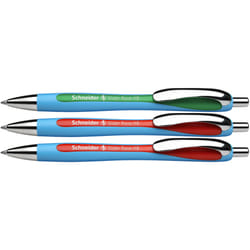 Schneider AG Slider Rave Verde, Rosso Penna a sfera retrattile a clip Extra grassetto 3 pz