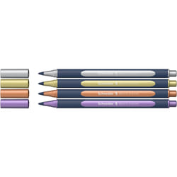 Schneider Schreibgeräte Paint-It 050 Penna retrattile a clip Rame, Oro, Viola metallico, Argento 4 pz