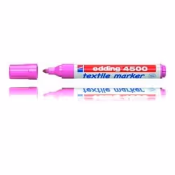 Edding Textielmarker e-4500, Rosa, Tipo di punta, Rosa, Rosso, Bianco, 3 mm, Tessuto