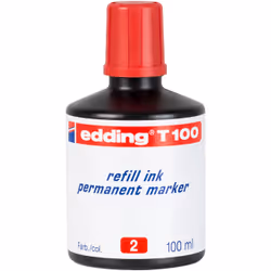 Edding T-100, Rosso, 100 ml, 1 pz, Confezione singola
