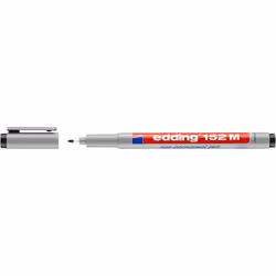 Edding 4-152001, Nero, Fine, Grigio, Rotondo, Inchiostro a base di acqua, 1 mm