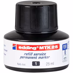 Edding MTK 25, Nero, 25 ml, edding 21, 22, No.1, 400, 3000, 3300, 1 pz