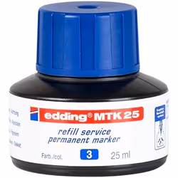 Edding MTK 25, Blu, 25 ml, edding 21, 22, No.1, 400, 3000, 3300, 1 pz