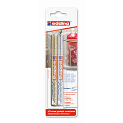 Edding e-751 evidenziatore 2 pz Tipo di punta Oro, Argento