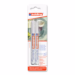 Edding 780, Bianco, Multicolore, Tipo di punta, 0,8 mm, Vetro, Metallo, Plastica, Blister