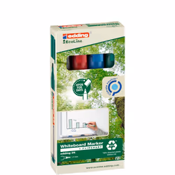 Edding 29 EcoLine evidenziatore 4 pz Punta smussata Nero, Blu, Verde, Rosso