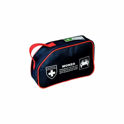 Car Association Bag>> Monza < Borsa dposite in nylon, blu Con cerniera e pellicola di protezione esterna Presa bottiglia Etic ...