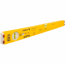 Stabila Wasserwaage Type 80 M Installation, Livella a bolla, 0,6 m, Beige, Giallo, 0,5 mm/m, 0,75 mm, Alluminio