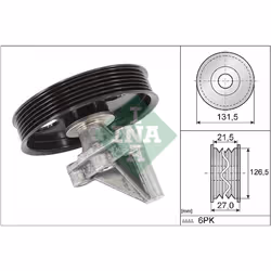 Puleggia di rinvio/guida, cinghia trapezoidale INA 532 0354 10 - Vista aggiuntiva 4