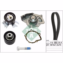 Pompa dell'acqua + kit cinghia di distribuzione INA 530 0449 30