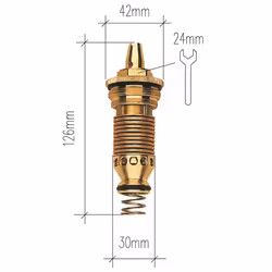 elemento termostatico Grohmix 1/2" adatto per termostati Grohmix costruiti prima del 1979
