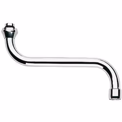 Bocca a S per miscelatore da parete per cucina aeratore luce 218 mm Raccordi DN 20 ottone DR non corrosivo Finitura cromata G ...