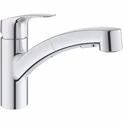 Caratteristiche del miscelatore lavello con doccetta, cromato, Grohe Eurosmart (30305000): Bocca bassa Un solo foro GROHE Sta ...