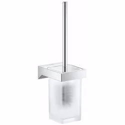 Spazzola WC a parete con supporto materiale: vetro / metallo montaggio a parete fissaggio nascosto GROHE StarLight finitura c ...