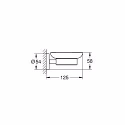 GROHE Essentials piatto per saponetta Acciaio