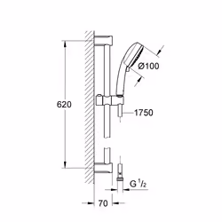 GROHE Tempesta Cosmopolitan 100 sistema di doccia Cromo