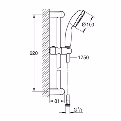 GROHE Tempesta 100 sistema di doccia Cromo