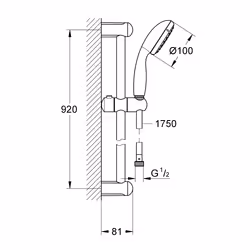 GROHE Tempesta 100 sistema di doccia Cromo