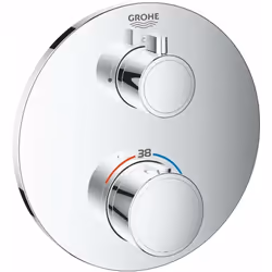 Miscelatore termostatico a incasso per 1 uscita con valvola di chiusura montaggio sul set di montaggio GROHE Rapido SmartBox ...