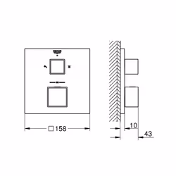 GROHE Grohtherm Cube Cromo - Vista aggiuntiva 5