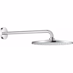 Soffione doccia a pioggia con braccio diametro del soffione doccia 310 mm base soffione doccia cromata GROHE PureRain getto d ...