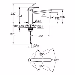 GROHE BauEdge Cromo - Vista aggiuntiva 4